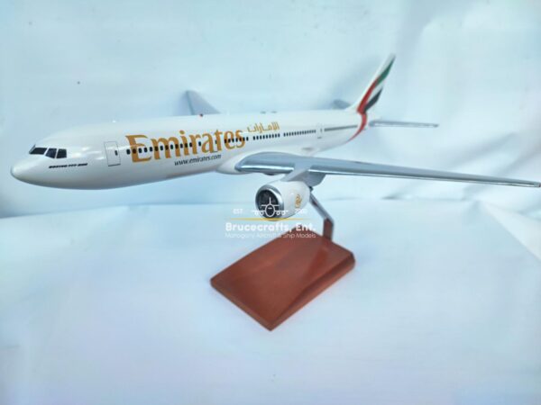 Model of B777-200 Emirates Airlines with detailed craftsmanship.